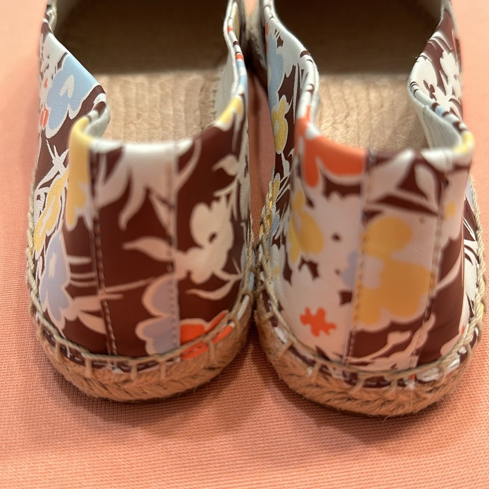 New Tory Burch Hopewell Napa Leather Color Block Espadrille Flat size 8.5. - Picture 4 of 6